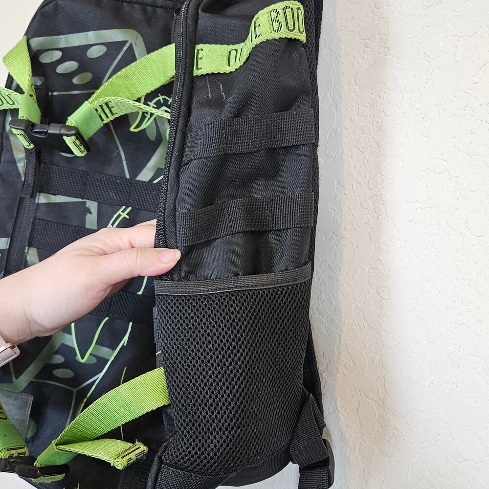 The Nightmare Before Christmas Oogie Boogie Backpack Black Neon Green - Picture 5 of 15